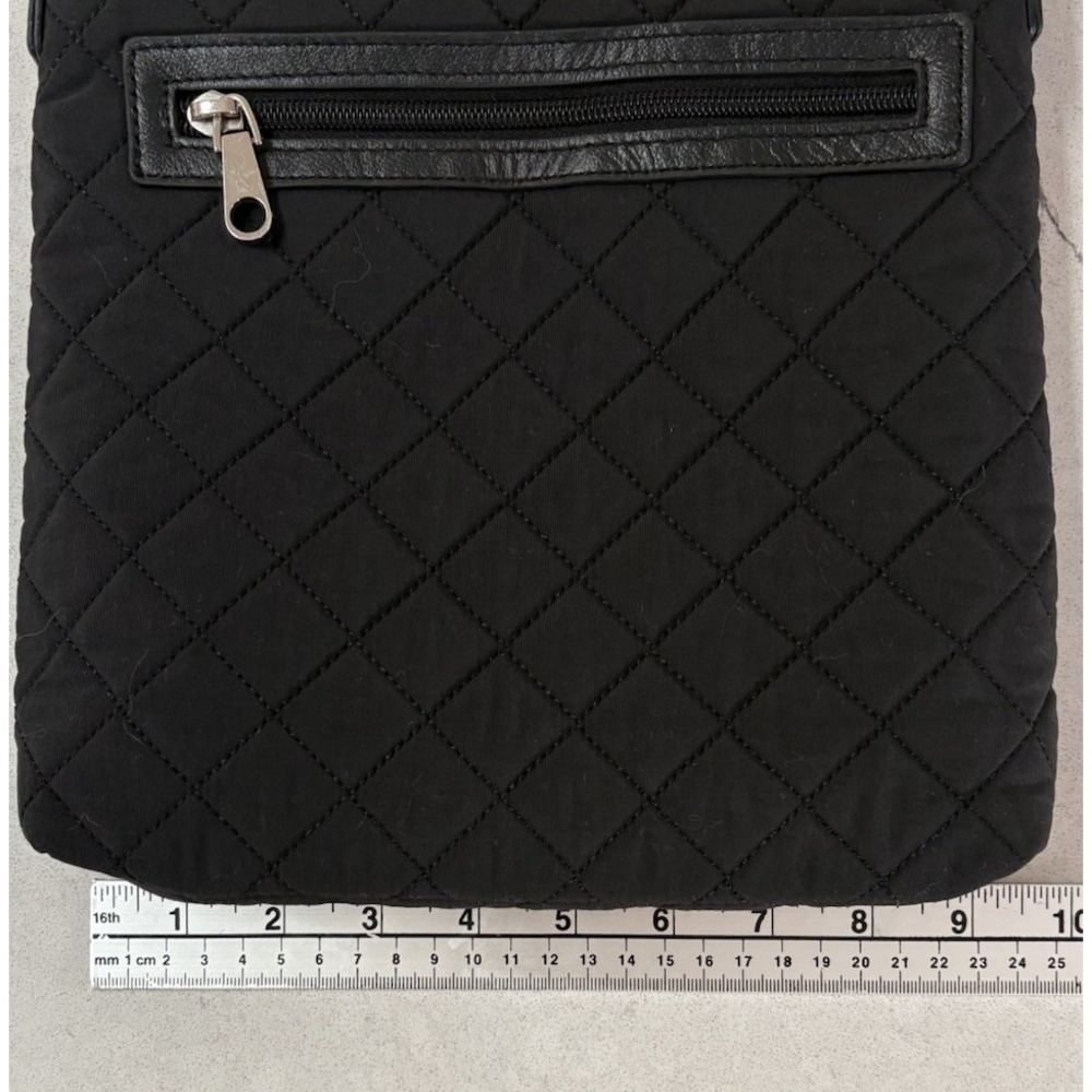 Bugatti Women's Quilted Nylon Crossbody Bag Black Messenger Shoulder Excellent - Picture 10 of 13